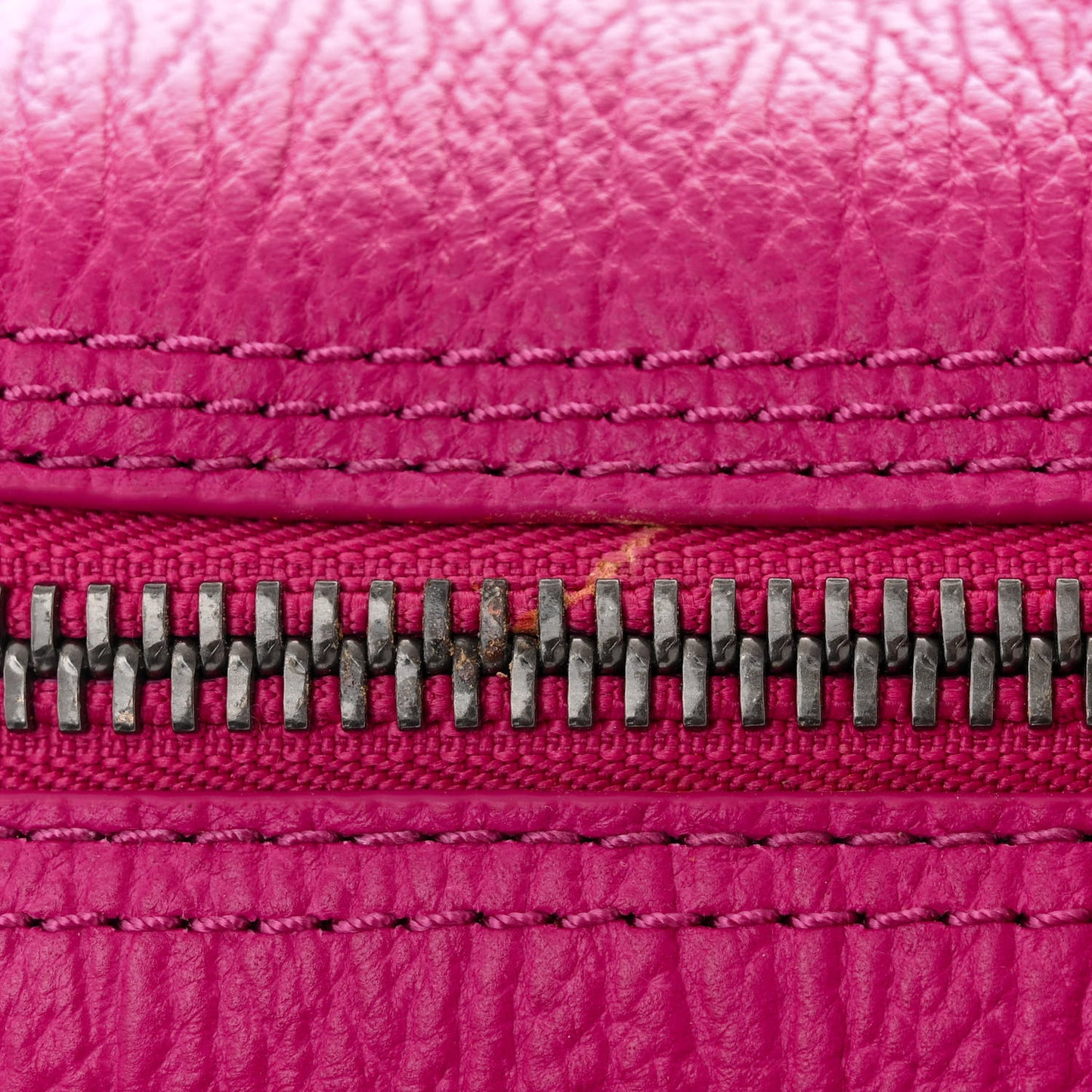 Textured Calfskin Mini Pashli Satchel Bright Fuchsia