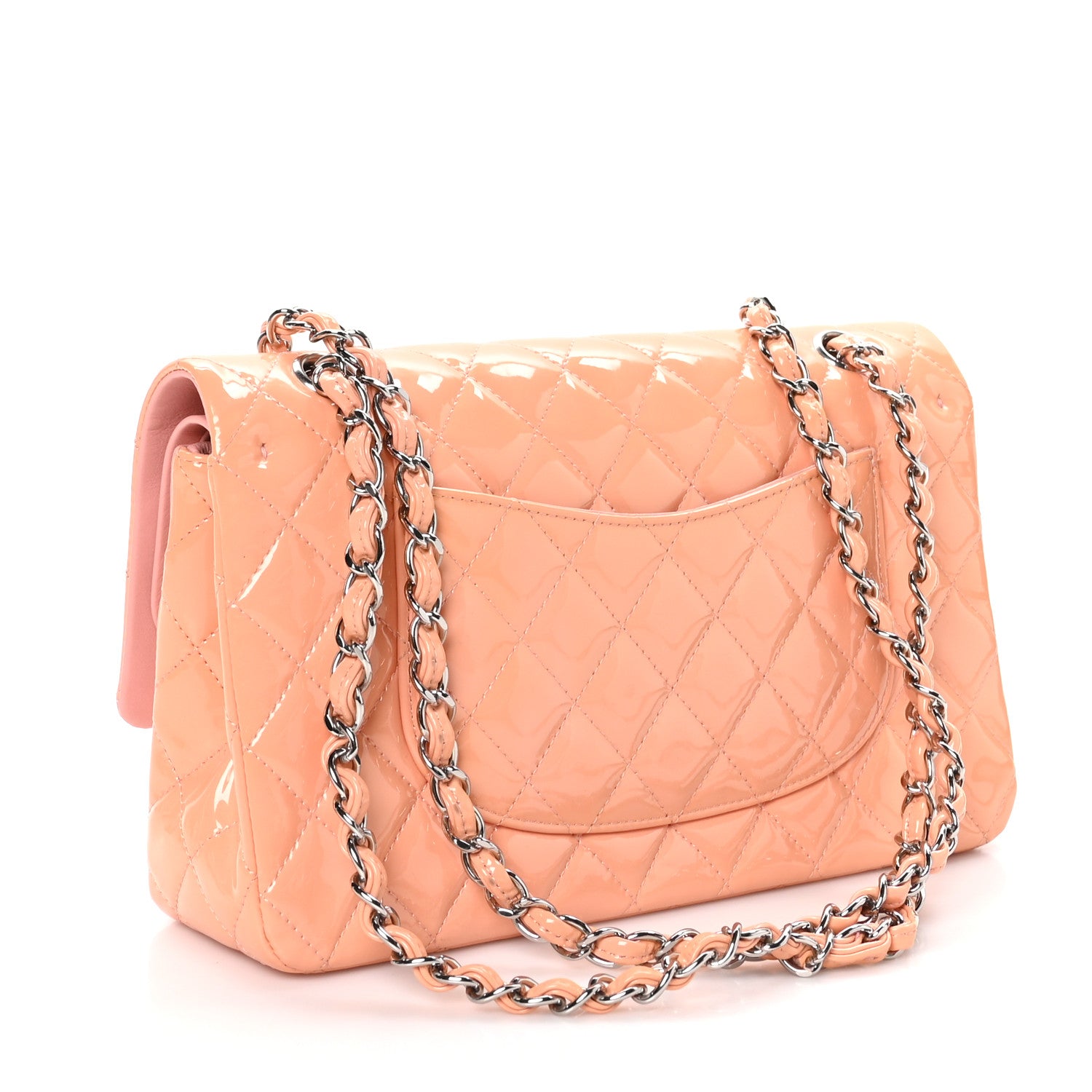 Chanel Patent Quilted Medium Double Flap Light Pink 3 of 12