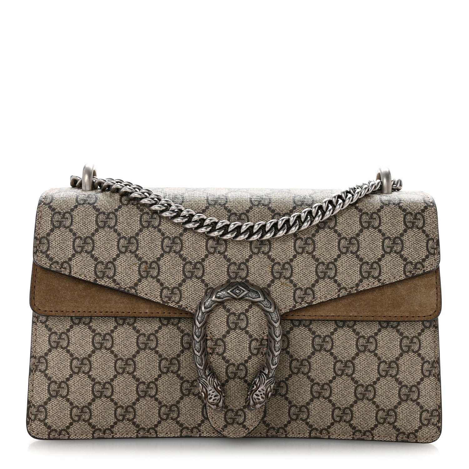Gucci GG Supreme Monogram Small Dionysus Shoulder Bag Taupe 1 of 13