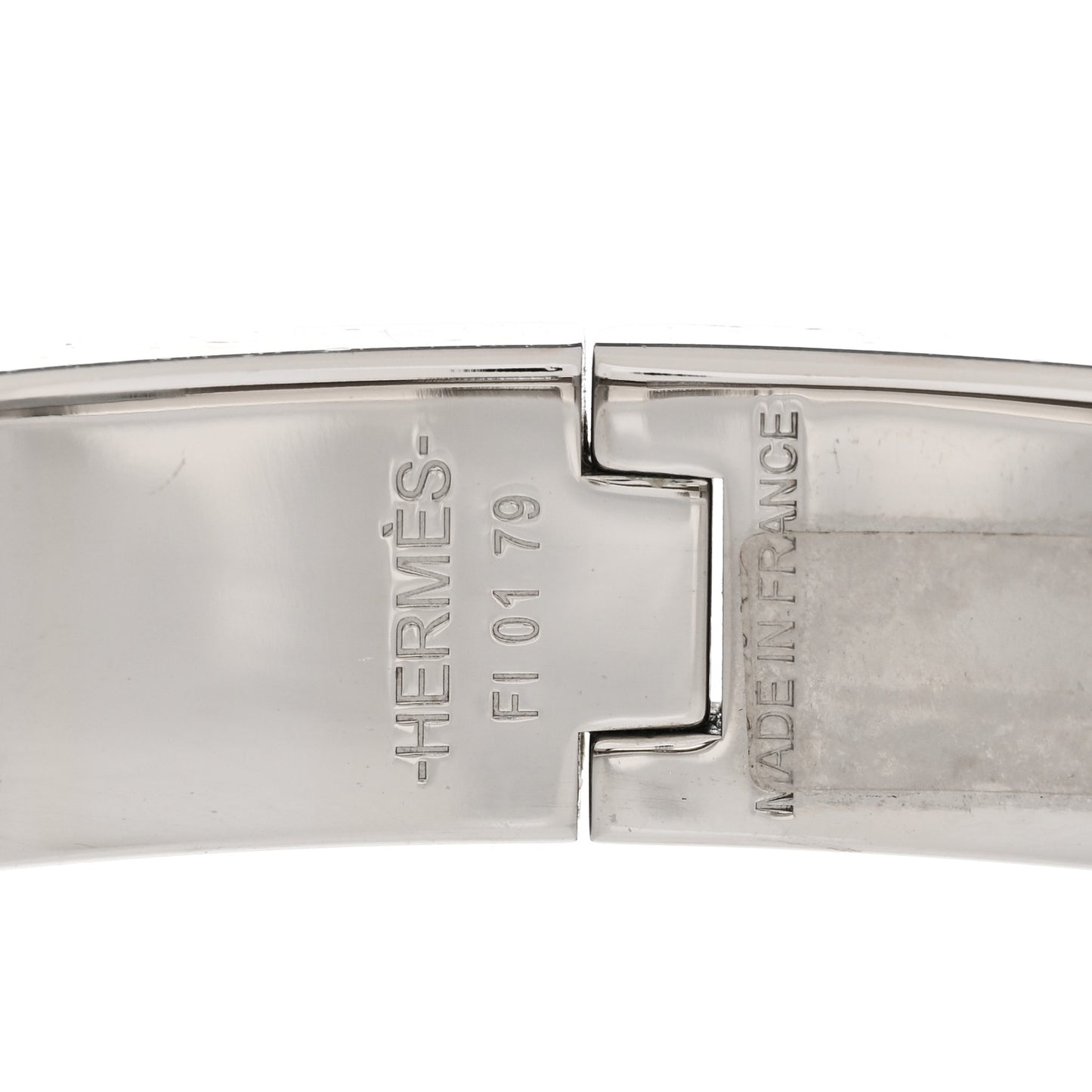 Enamel Narrow Clic Clac H Bracelet PM Black