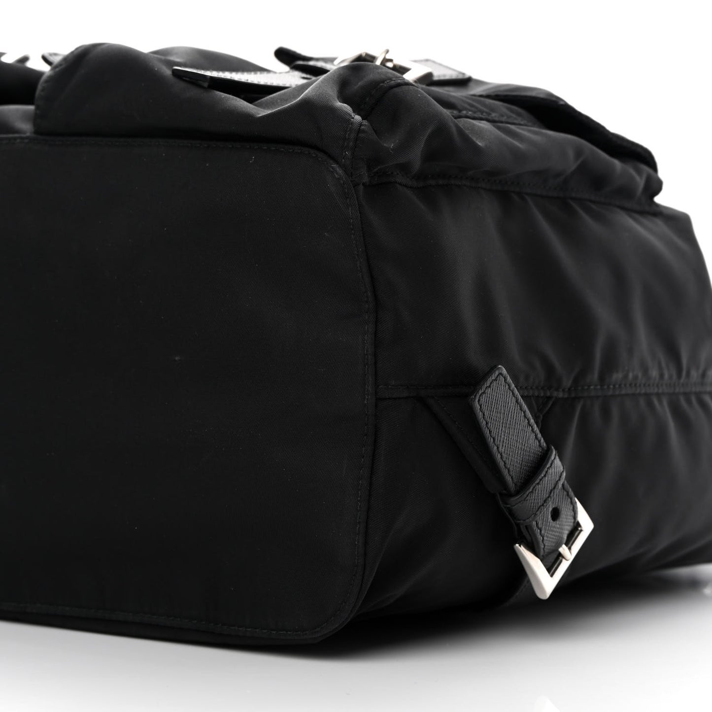 Tessuto Nylon Saffiano Medium Backpack Black