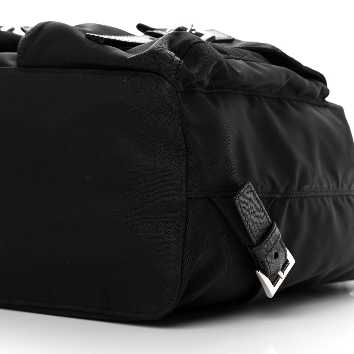 Prada Tessuto Nylon Saffiano Medium Backpack Black 10 of 13