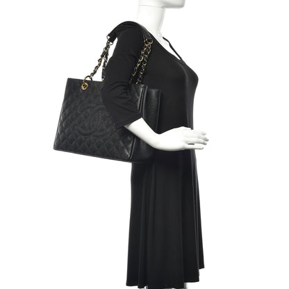 Chanel Caviar Quilted Grand Shopping Tote GST Black 2 of 11