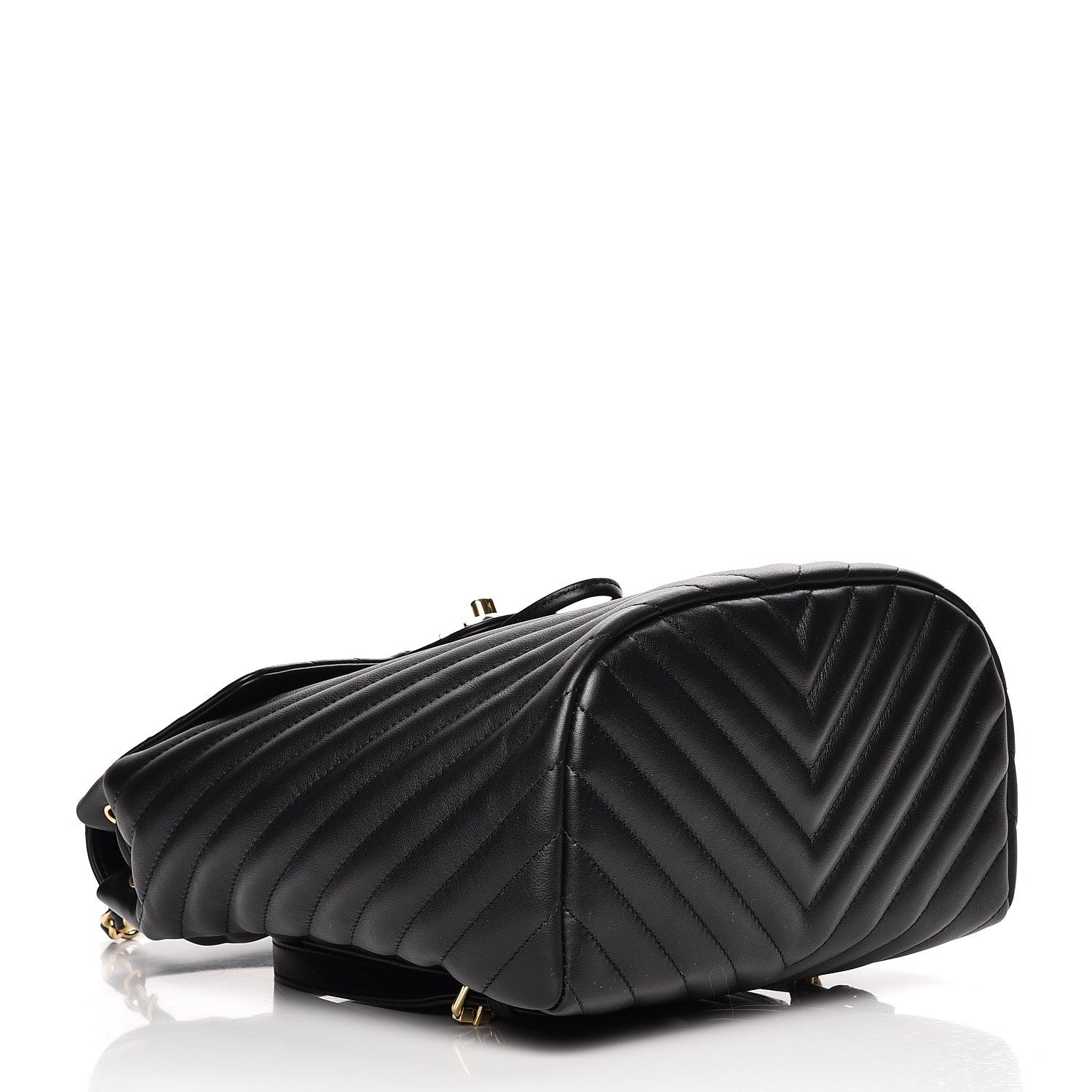 Chanel Calfskin Chevron Quilted Small Urban Spirit Backpack Black 4 of 7