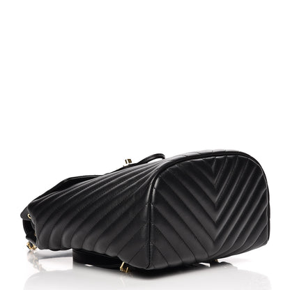 Chanel Calfskin Chevron Quilted Small Urban Spirit Backpack Black 4 of 7