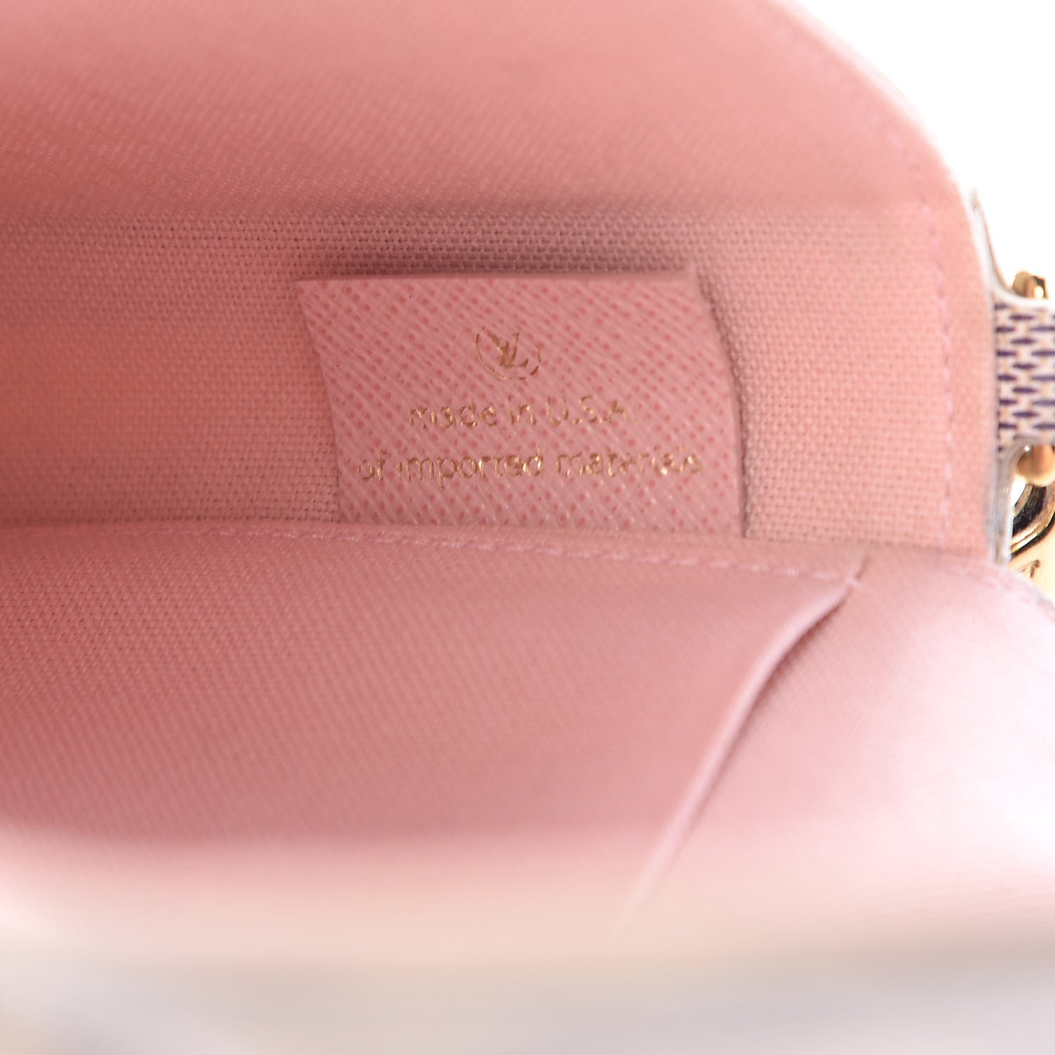 Louis Vuitton Damier Azur Pochette Felicie Chain Wallet Rose Ballerine 10 of 17