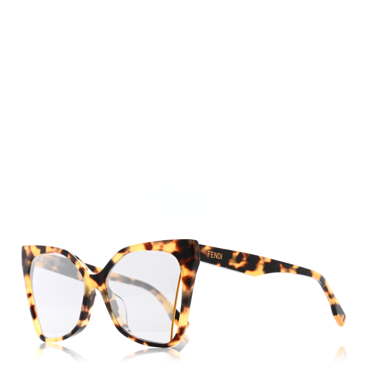 Fendi Acetate Butterfly Sunglasses FE40010U Havana Smoke 1 of 7
