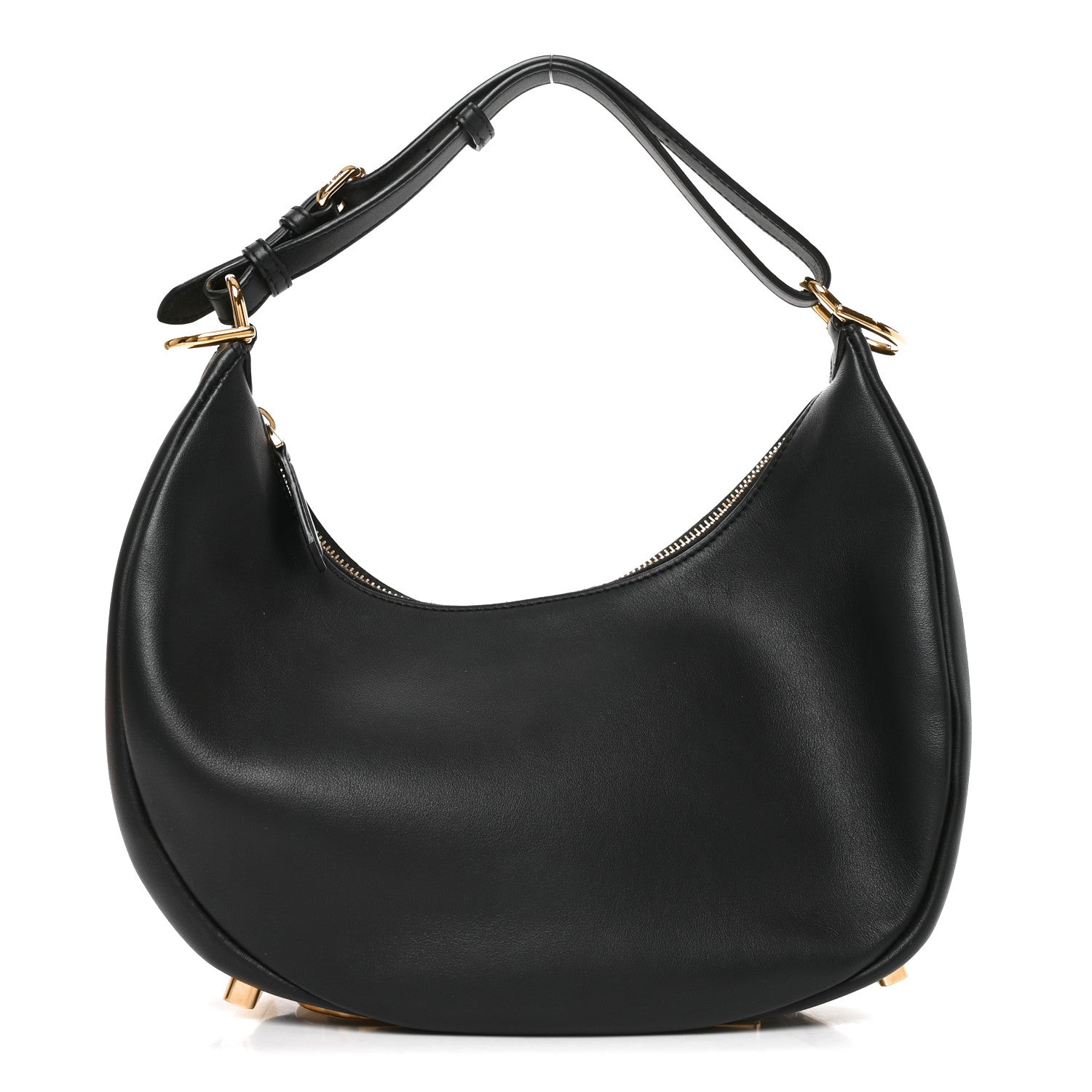 Fendi Vitello Grace Matte Small Fendigraphy Hobo Bag Black 1 of 9