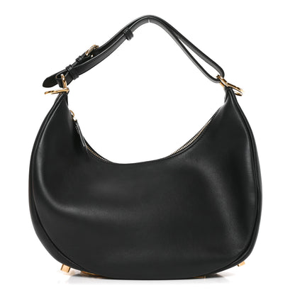 Fendi Vitello Grace Matte Small Fendigraphy Hobo Bag Black 1 of 9