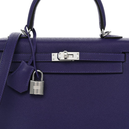 Hermes Epsom Kelly Sellier 25 Purple 6 of 9