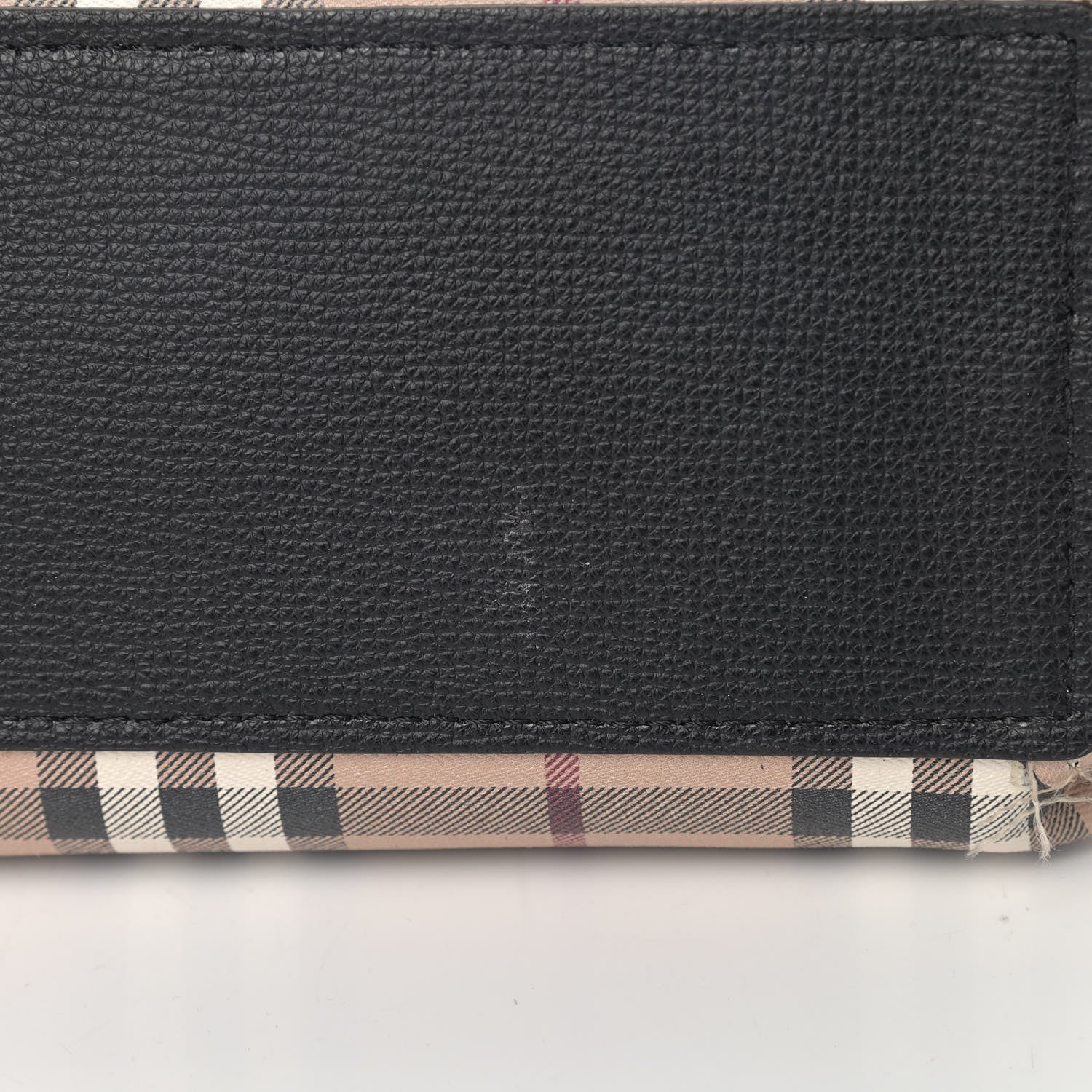 Burberry Grainy Calfskin Haymarket Check Small Reversible Tote Black 15 of 17