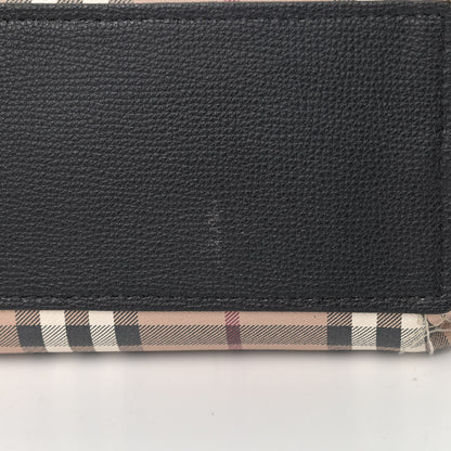 Burberry Grainy Calfskin Haymarket Check Small Reversible Tote Black 15 of 17