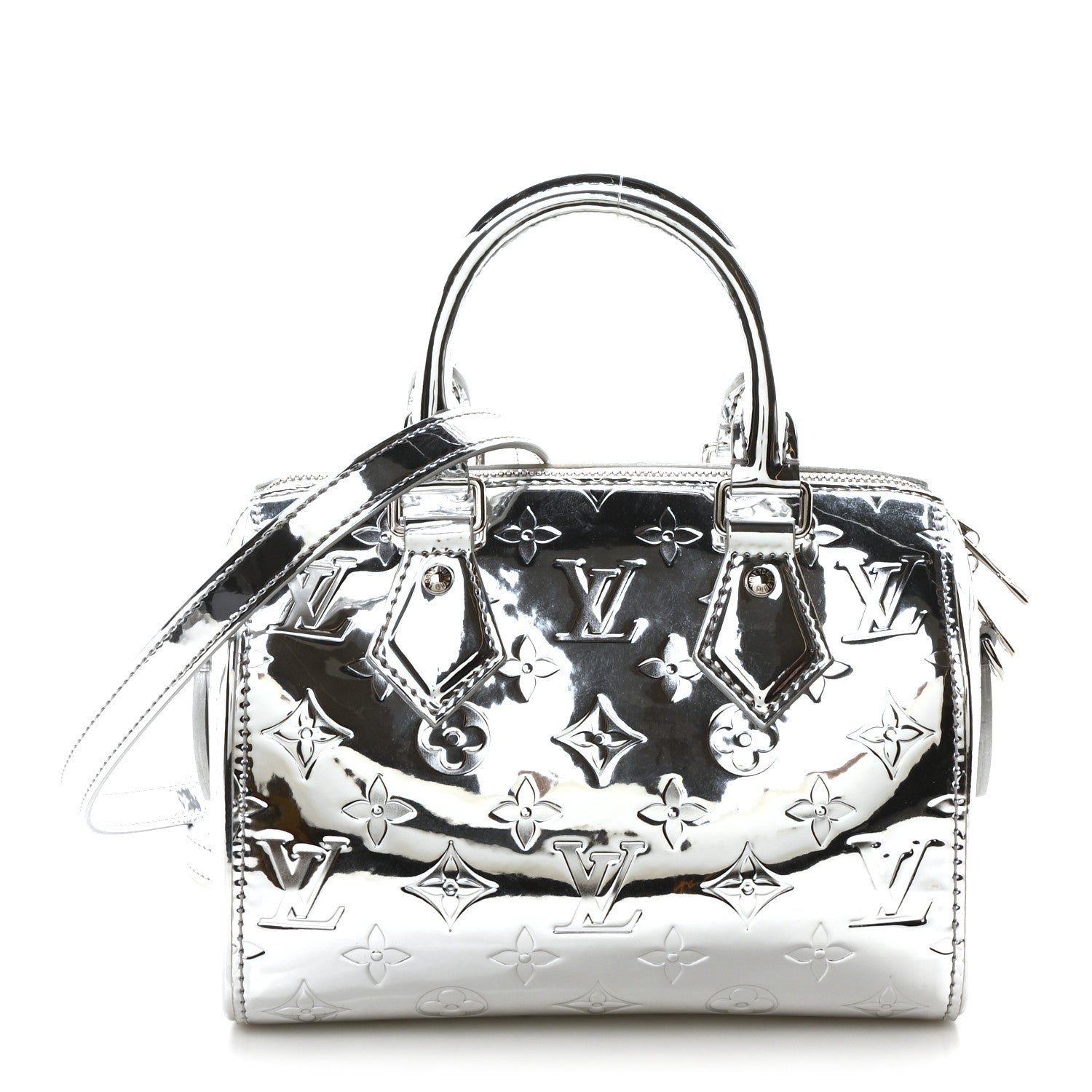 Louis Vuitton Monogram Miroir Speedy Bandouliere 20 Silver 1 of 9