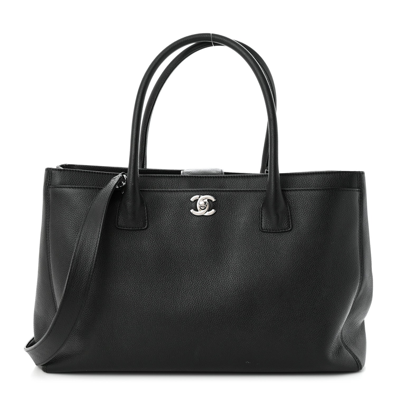Chanel Calfskin Cerf Executive Shopper Tote Black 1 of 12