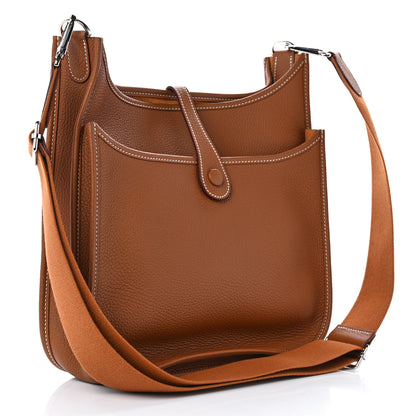 Hermes Taurillon Clemence Evelyne III PM Gold 3 of 11