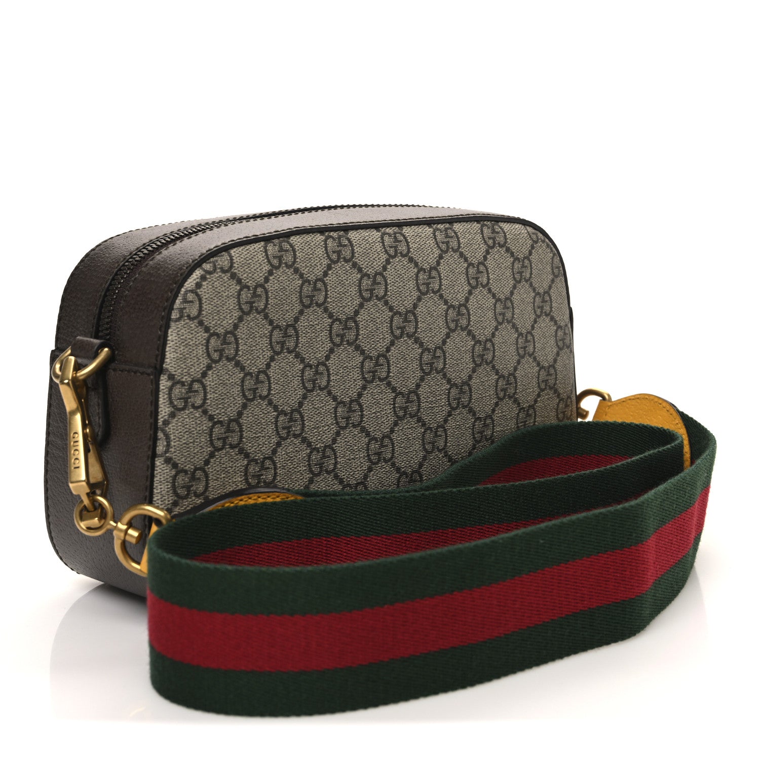 Gucci GG Supreme Monogram Web Neo Vintage Shoulder Bag Beige New Acero Crop 3 of 10