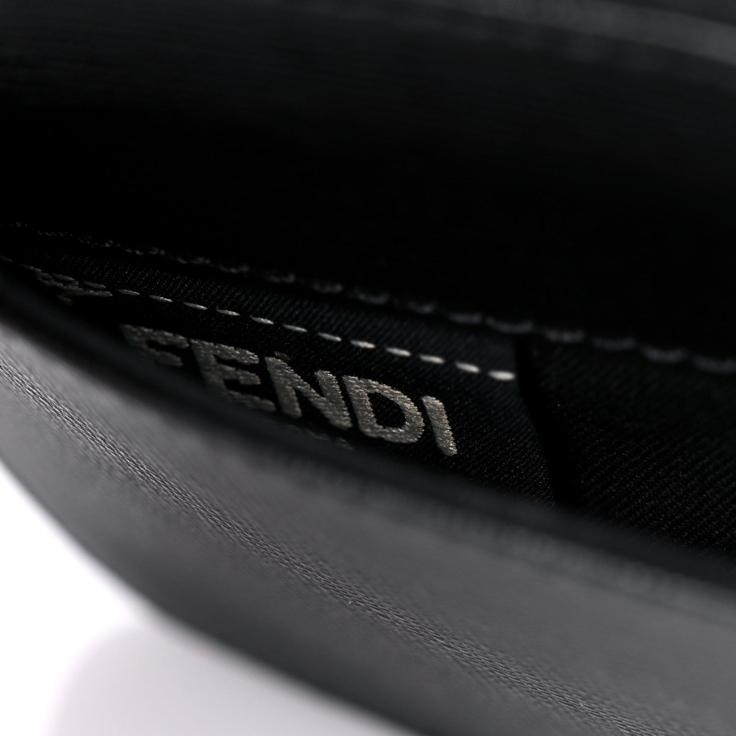 Fendi Vitello Elite Mink Fur Studded Karlito Tube Wallet on Chain Black 10 of 11