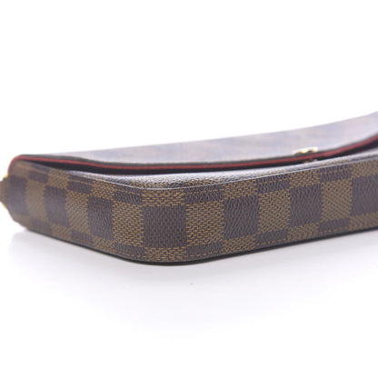 Louis Vuitton Damier Ebene Pochette Felicie Chain Wallet 9 of 13