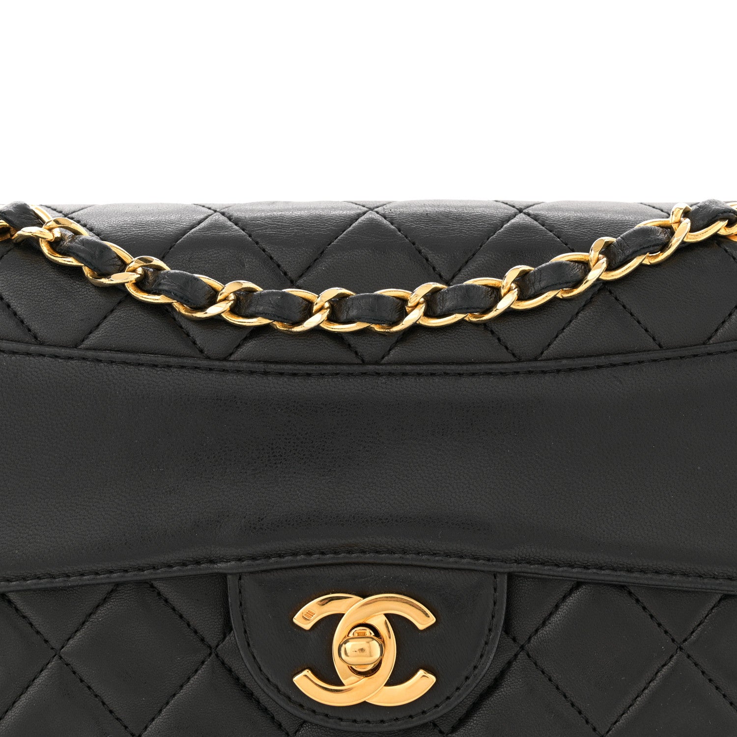 Chanel Lambskin Quilted Small Single Flap With Pouch Black 9 of 15