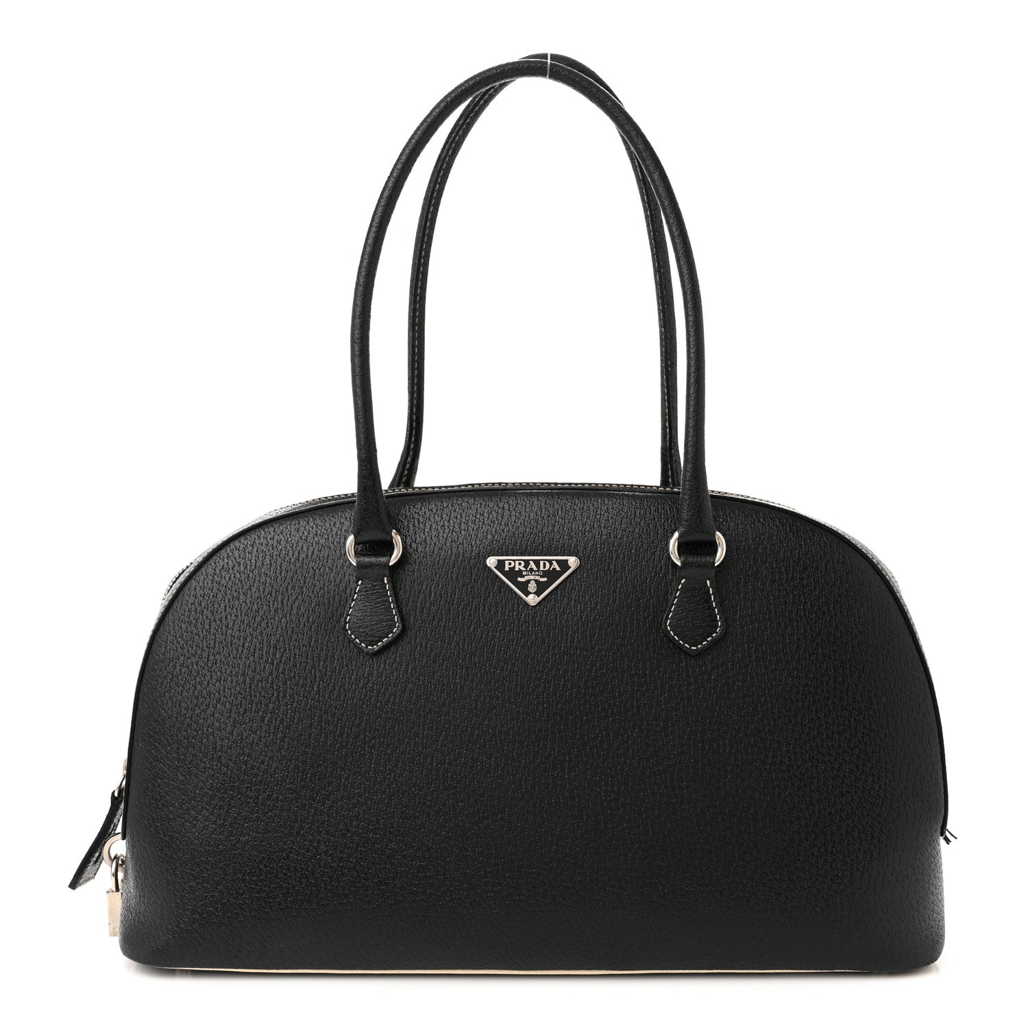 Prada Goatskin Bowling Bag Black 1 of 14