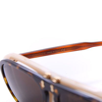 Gucci Acetate Flip Up Aviator Sunglasses GG0087S Havana 7 of 9