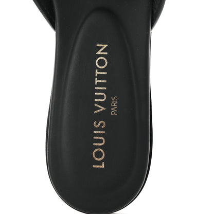 Louis Vuitton Calfskin LV Isola Flat Sandals 38 Black 8 of 9