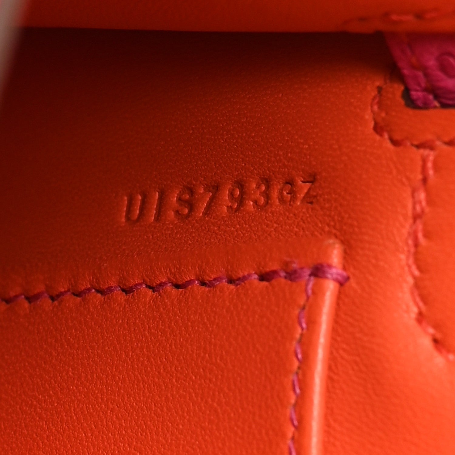 Hermes Ostrich Horseshoe Kelly Sellier Mini 20 Rose Pop Orange Poppy 7 of 11