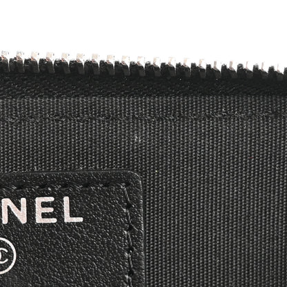 Chanel Lambskin Camellia Embossed Key Holder Case Black 8 of 13