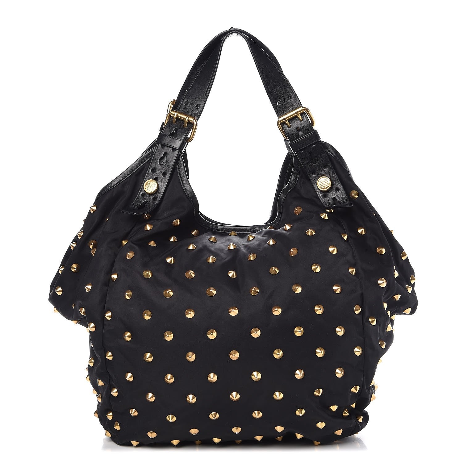 Givenchy Nylon Studded Shoulder Bag Black 1 of 15
