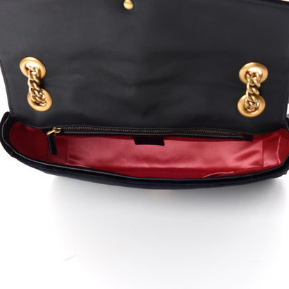 Gucci Velvet Matelasse Medium GG Marmont Shoulder Bag Black 7 of 12