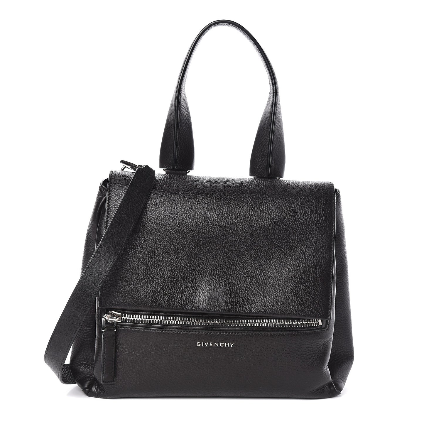 Calfskin Small Pandora Pure Flap Bag Black