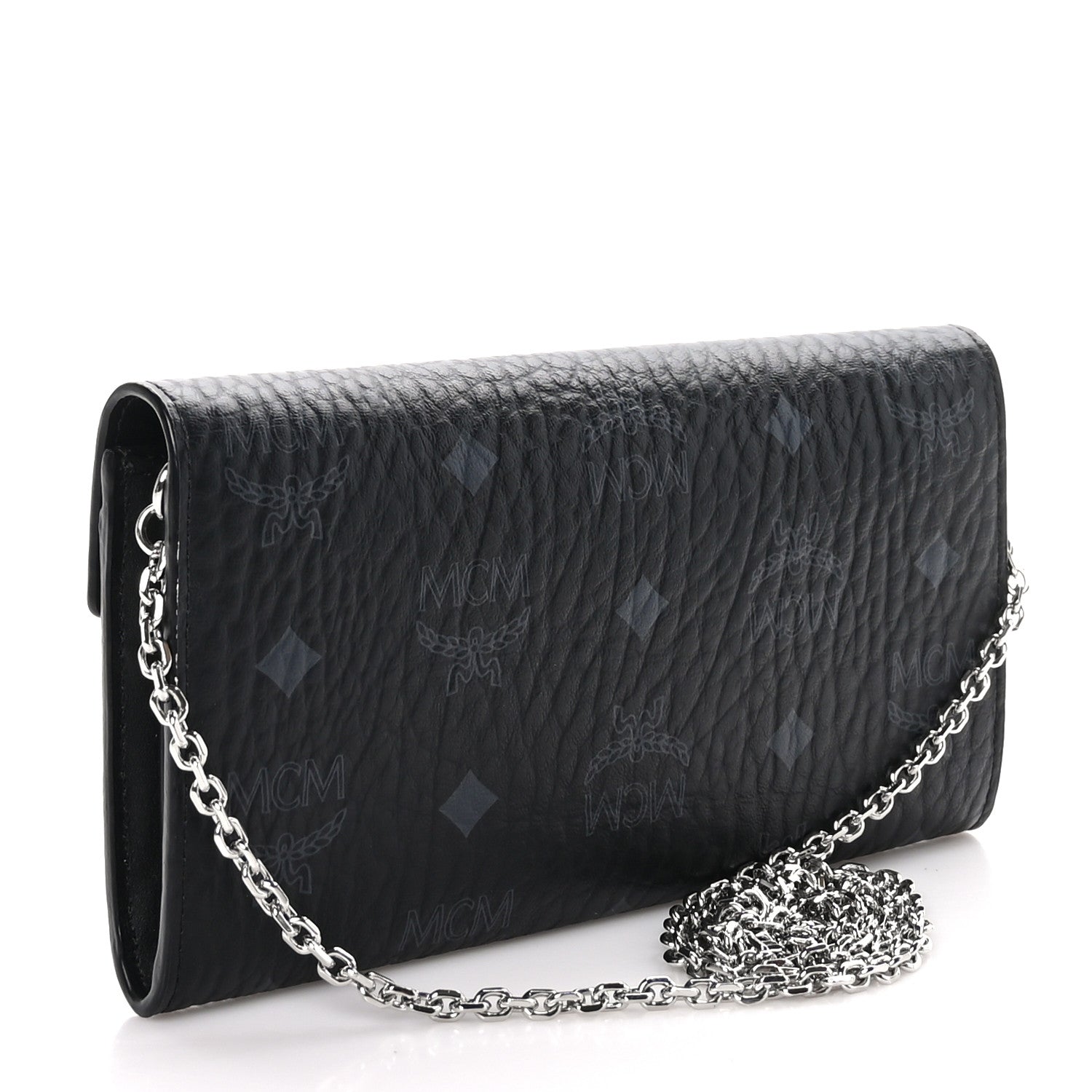 MCM Visetos Large Patricia Wallet On Chain Black 3 of 9