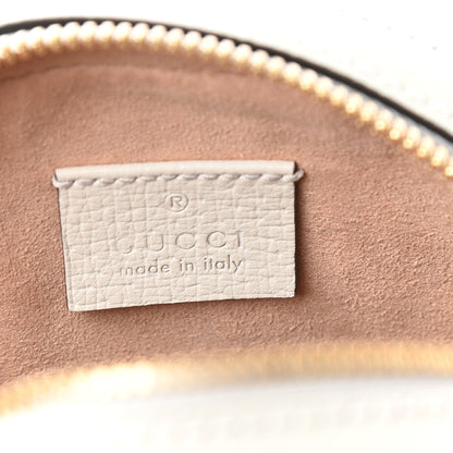 Gucci Textured Calfskin Web Mini Ophidia Round Shoulder Bag Mystic White 6 of 8