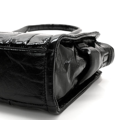 Marc Jacobs Shiny Crinkled Calfskin Small The Tote Bag Black 10 of 10