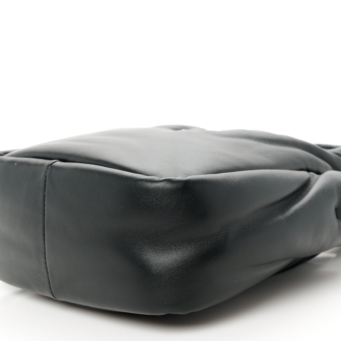 Nappa Soft Padded Small Double Handled Shoulder Bag Black