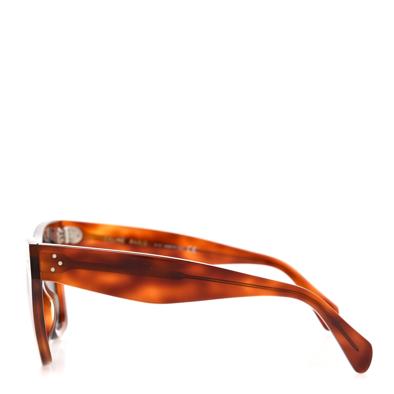Celine Acetate Polarized Cat Eye Sunglasses CL4004IN Havana 3 of 7