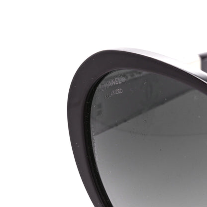 Chanel Round Acetate Bijoux Exclusive Sunglasses 5290B Black 8 of 9