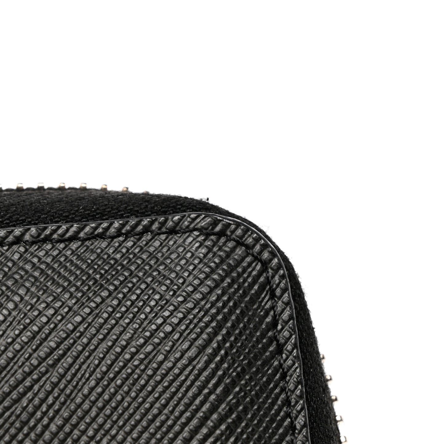Textured Coated Canvas Iconic Bambi Print Mini Zip Wallet Black