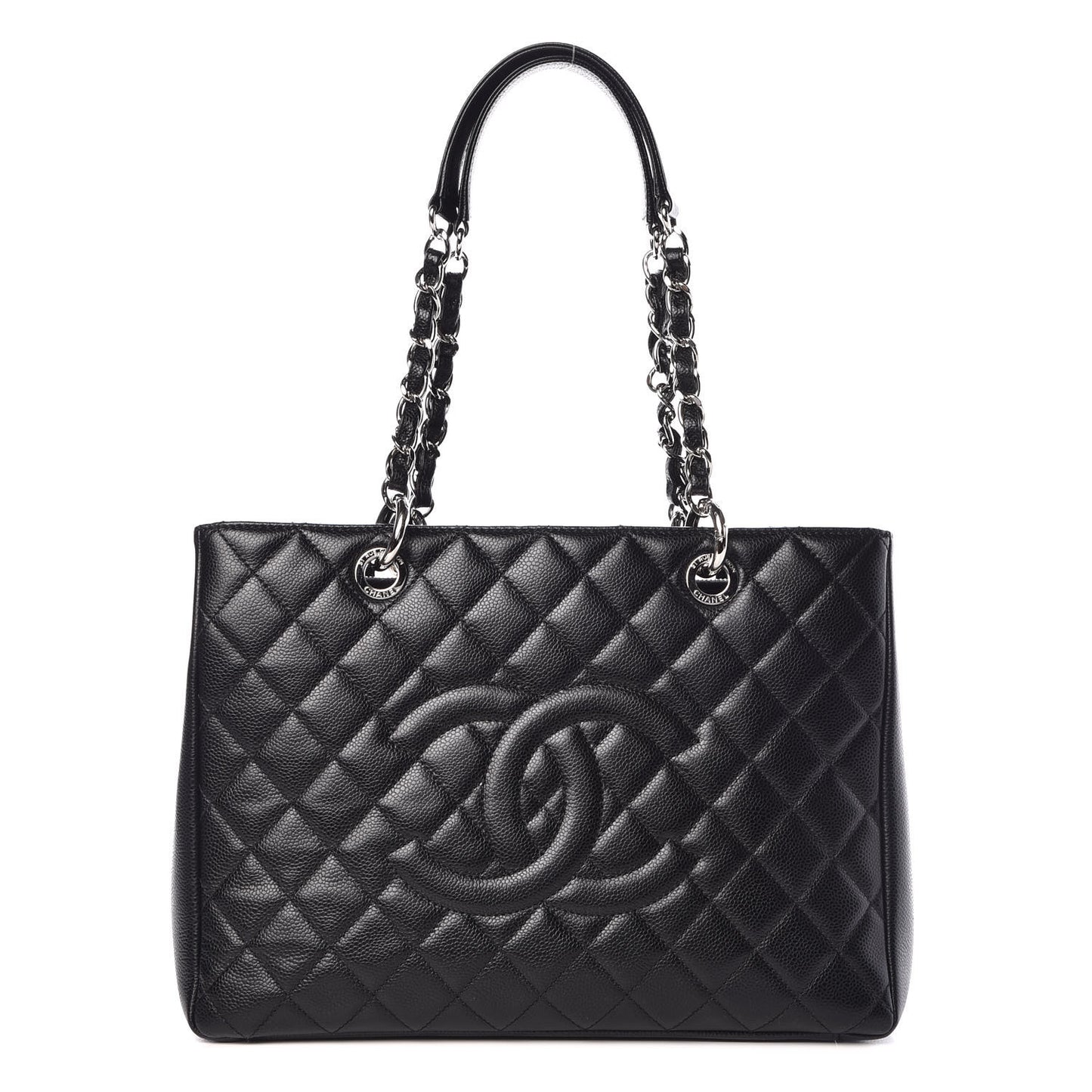 Caviar Quilted Grand Shopping Tote GST Black