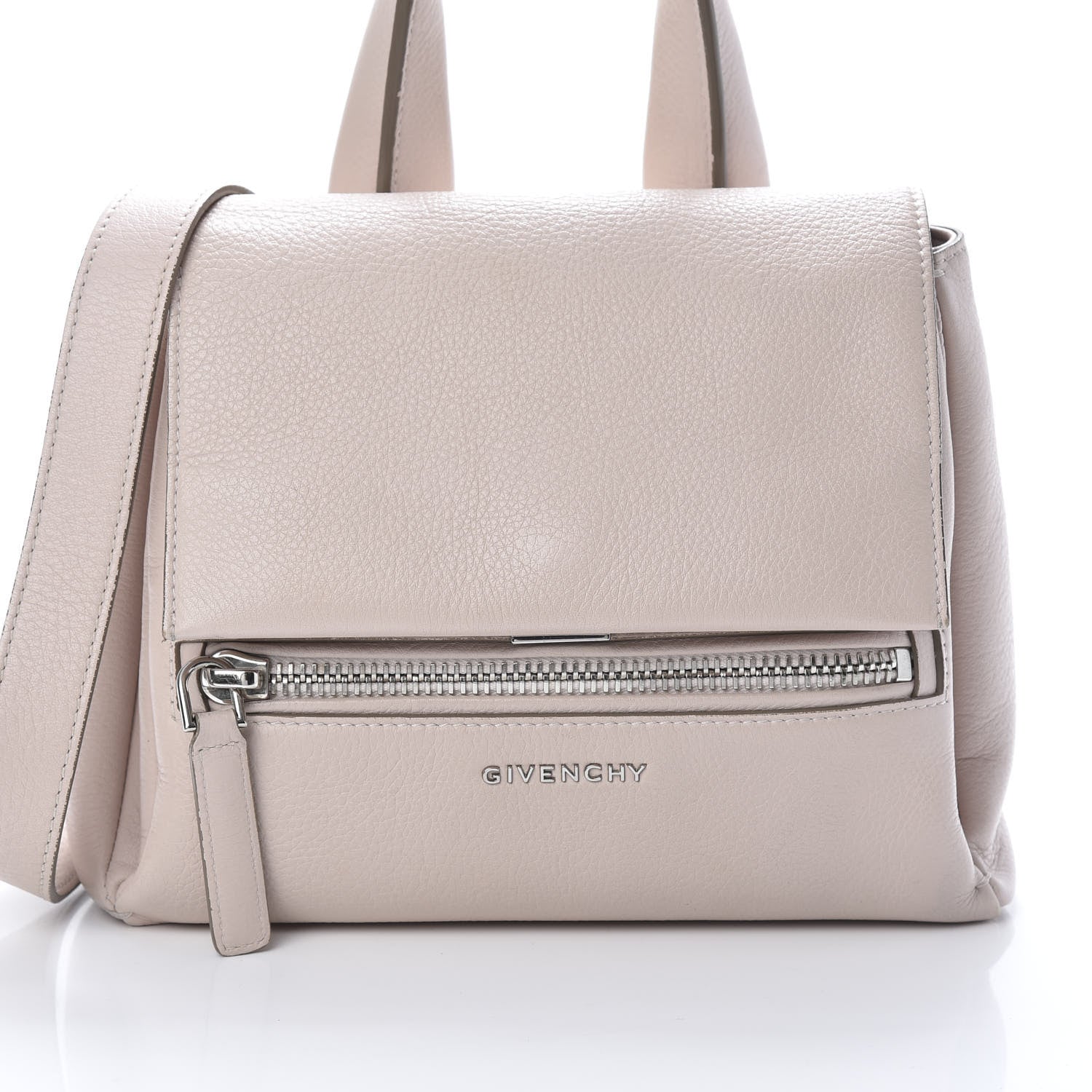 Givenchy Waxy Grained Calfskin Small Pandora Pure Flap Bag Nude Pink 8 of 13