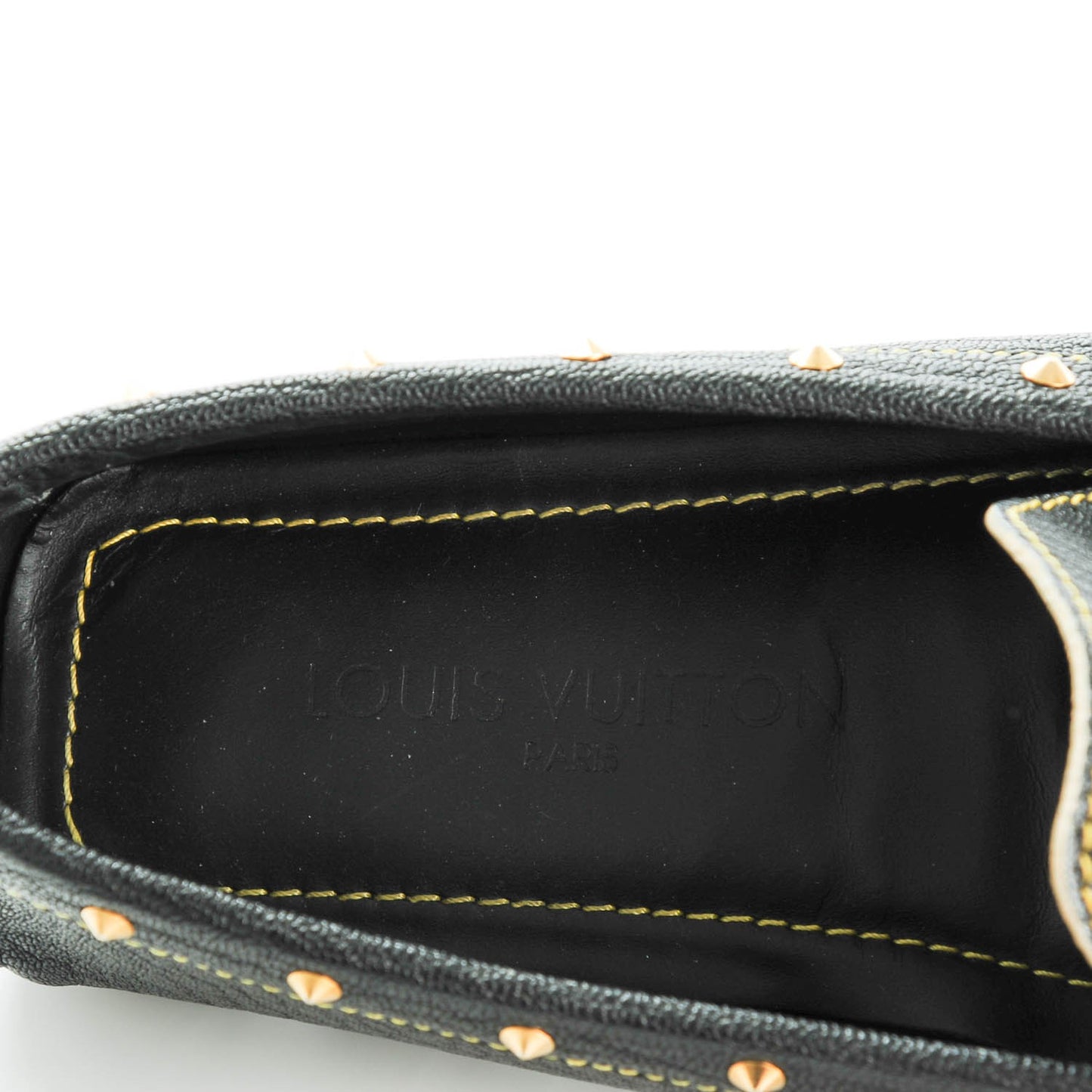 Goatskin Studded Suhali Loafers 37.5 Black