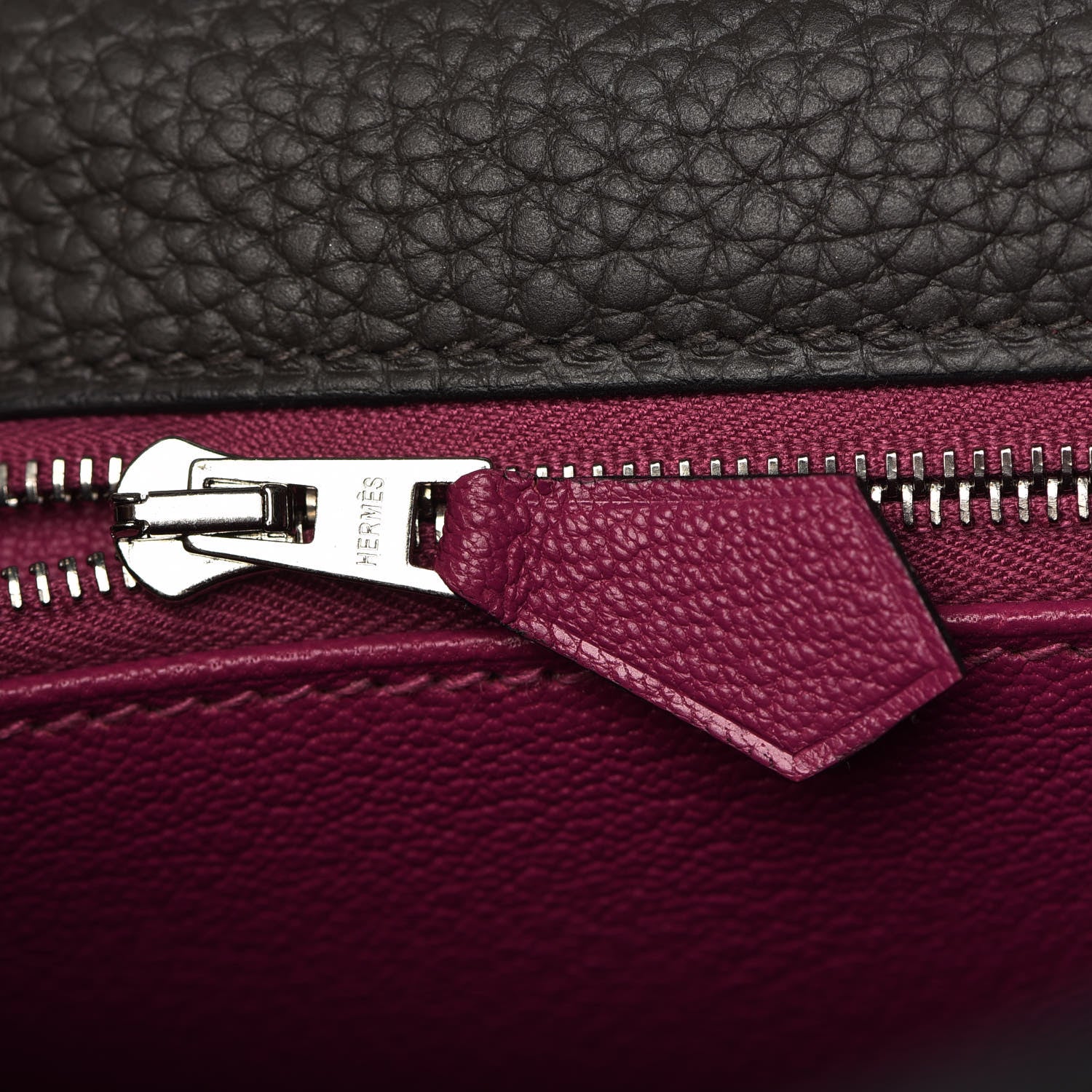Hermes Taurillon Clemence Horseshoe Kelly Retourne 32 Graphite Tosca 18 of 41