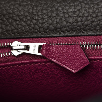 Hermes Taurillon Clemence Horseshoe Kelly Retourne 32 Graphite Tosca 18 of 41