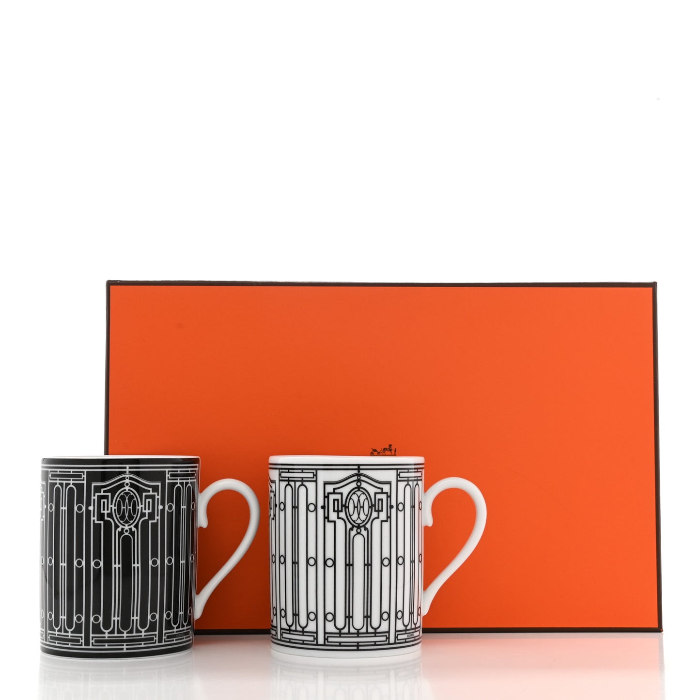 Porcelain H Deco Mug Set Of 2