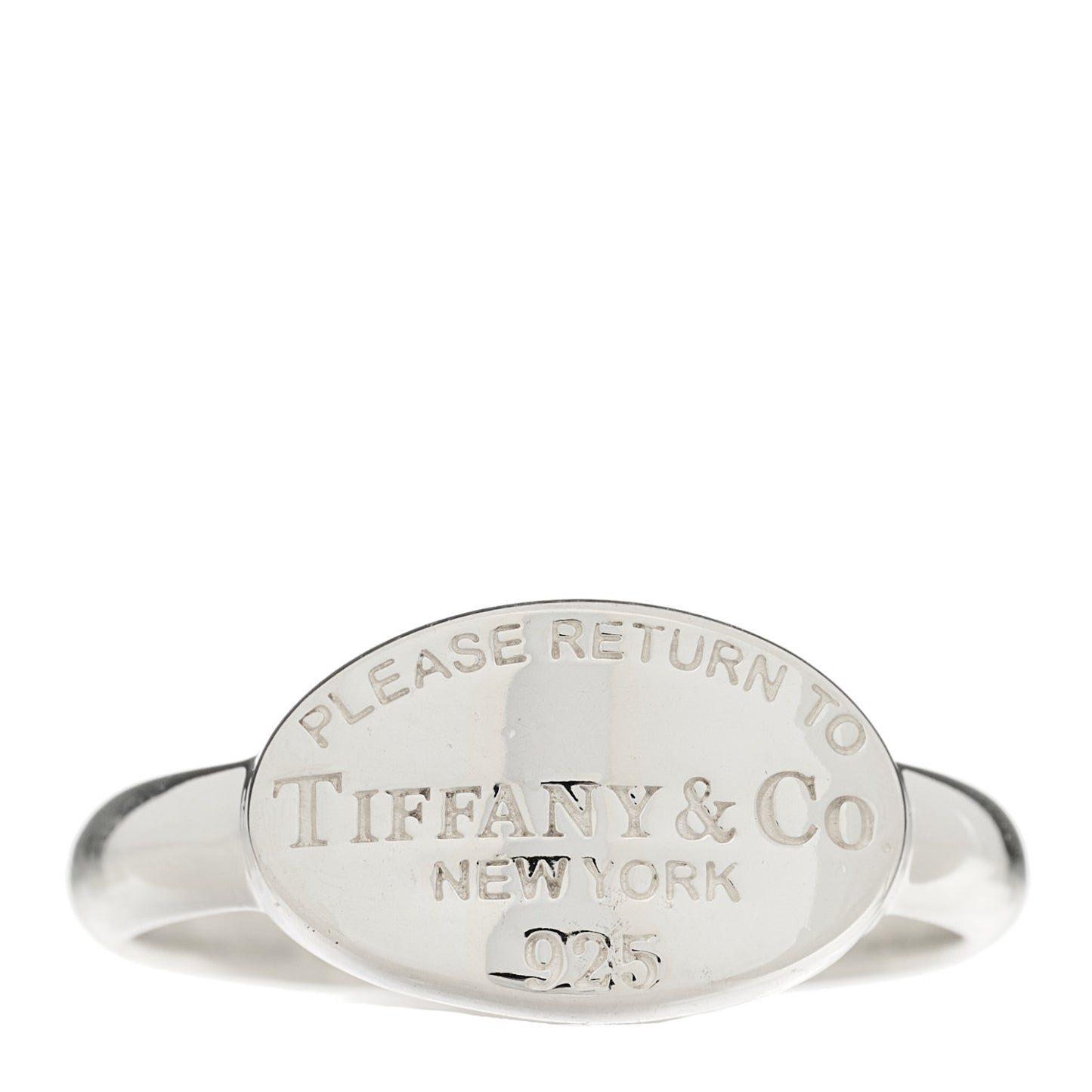 Sterling Silver Return to Tiffany Oval Ring 57 8