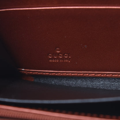 Gucci Metallic Microguccissima Sukey Zip Around Wallet Burnt Orange 6 of 9