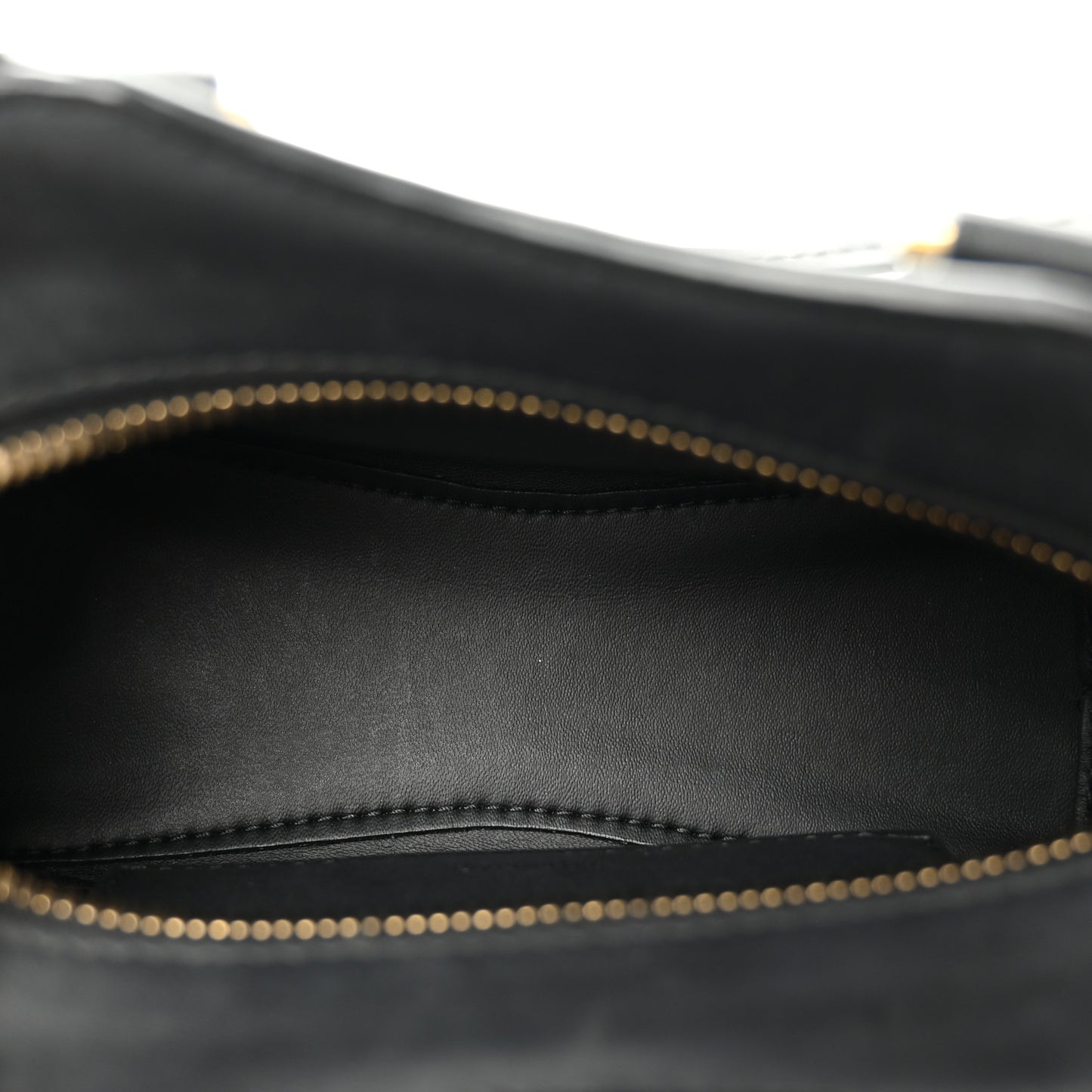 Smooth Calfskin Neo Classic Brass Hardware Nano City Crossbody Black