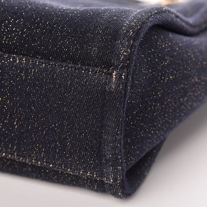 Chanel Lurex Canvas Mini Deauville Tote Navy Blue Gold 9 of 9