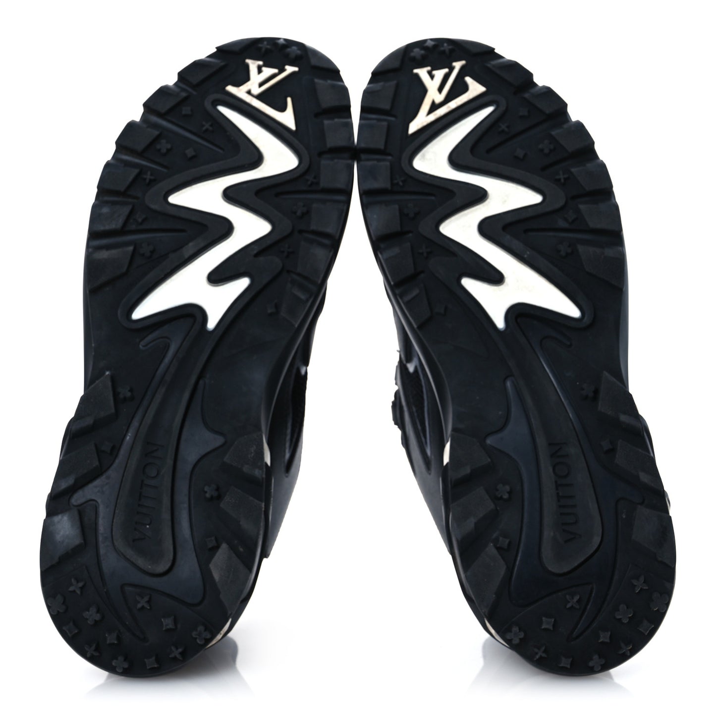 Canvas Mesh Mens LV Runner Tatic Sneakers 9.5 Black