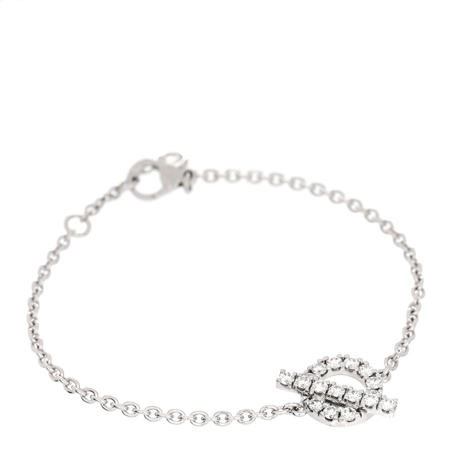 18K White Gold Diamond Finesse Bracelet XS